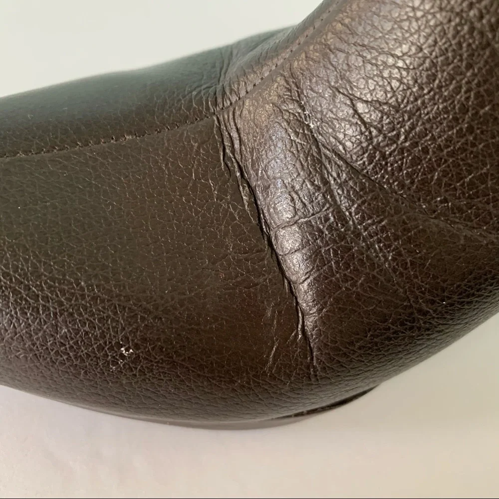 Matisse Booties Brown Leather Platform High Heel Inside Zipper 8.5M